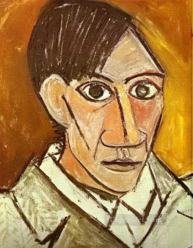 Pablo Picasso Painting - Autorretrato 1907 cubista Pablo Picasso